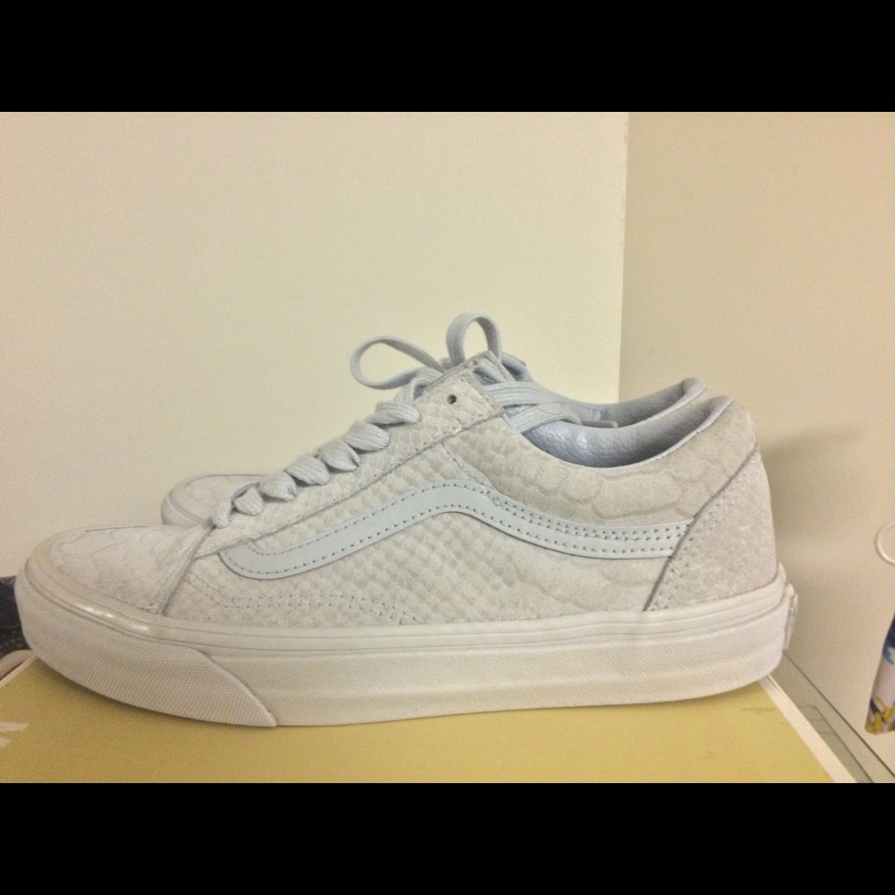 Snakeskin monochrome vans grey/white