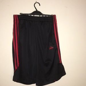Men’s Black and Red Adidas Shorts