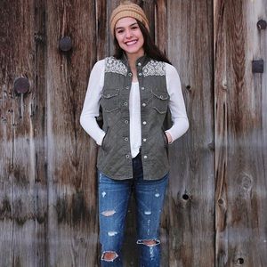 BKE Olive Green Vest