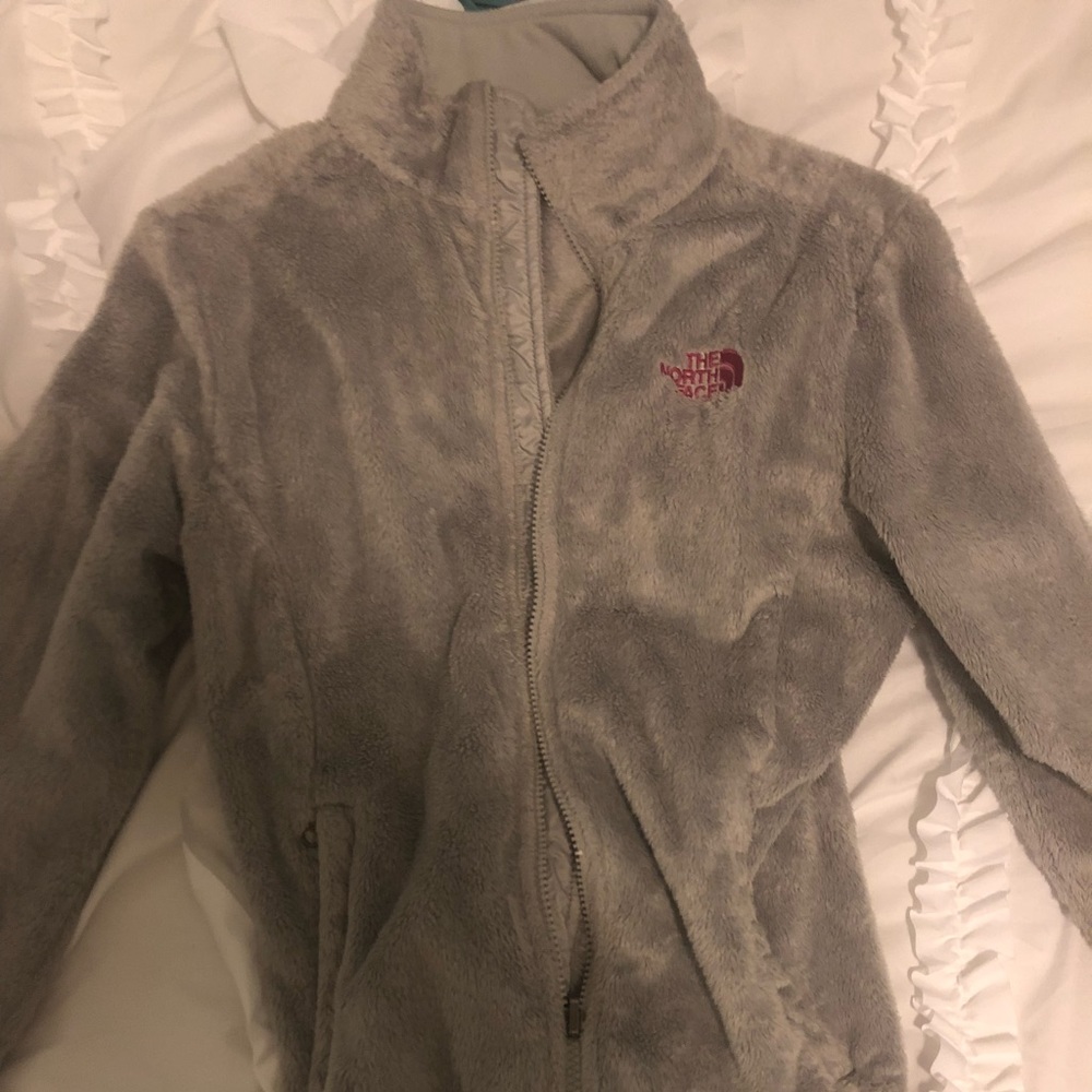 Gray North Face jacket
