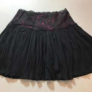 Size medium black/hot pink lace miniskirt