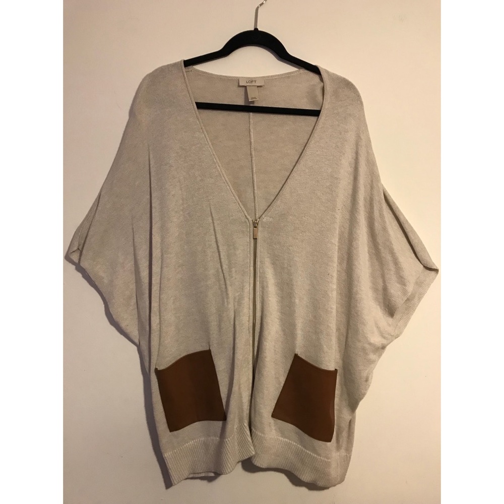 LOFT zip-up cardigan
