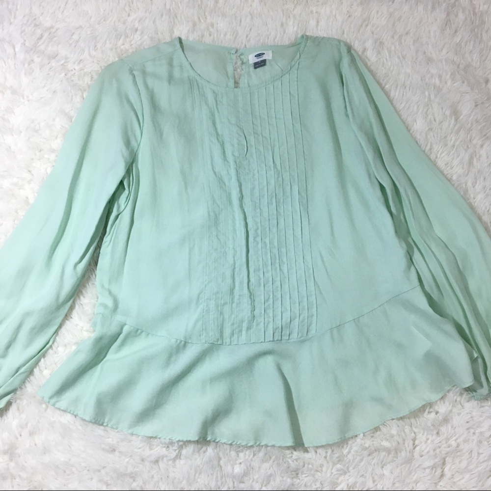 Old Navy Mint Peplum Top