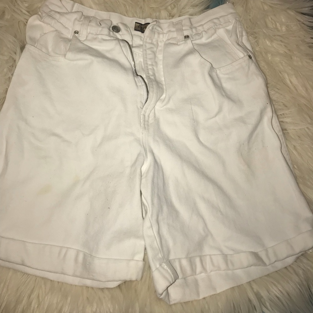 White high waisted shorts size 14