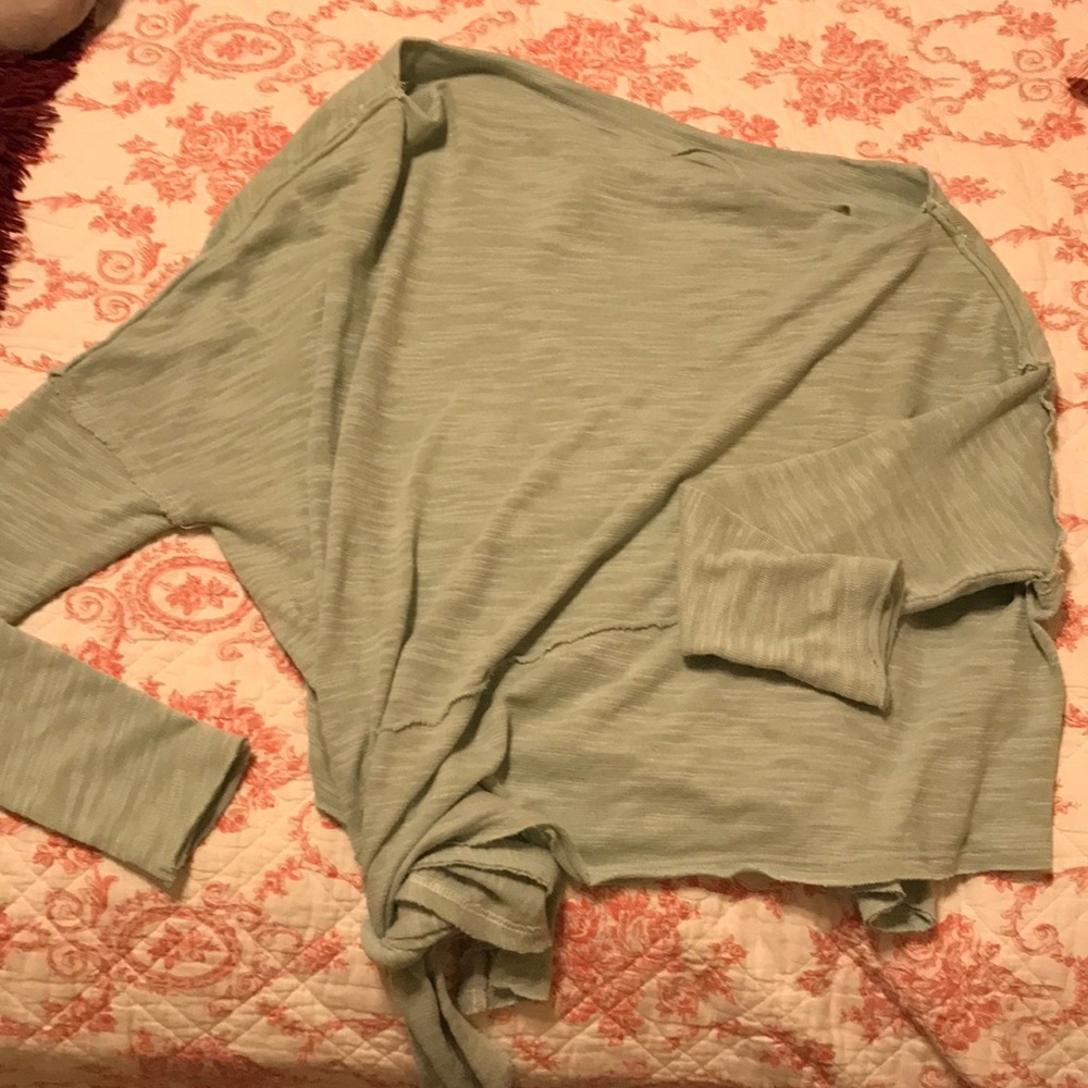 Free People Asymmetrical Side Tie Top
