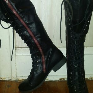 Calf High Combat Boots