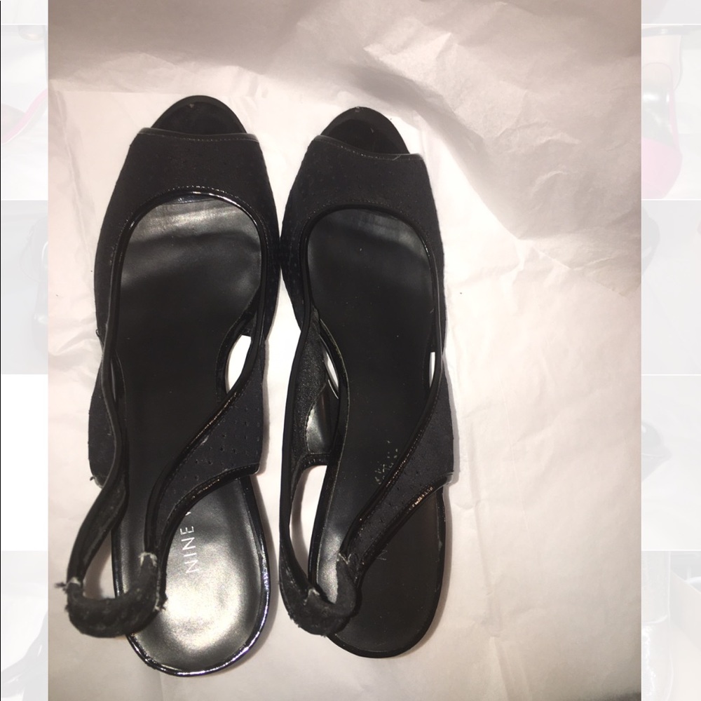 📍FINAL REDUCTION📍 Black sling back open toe