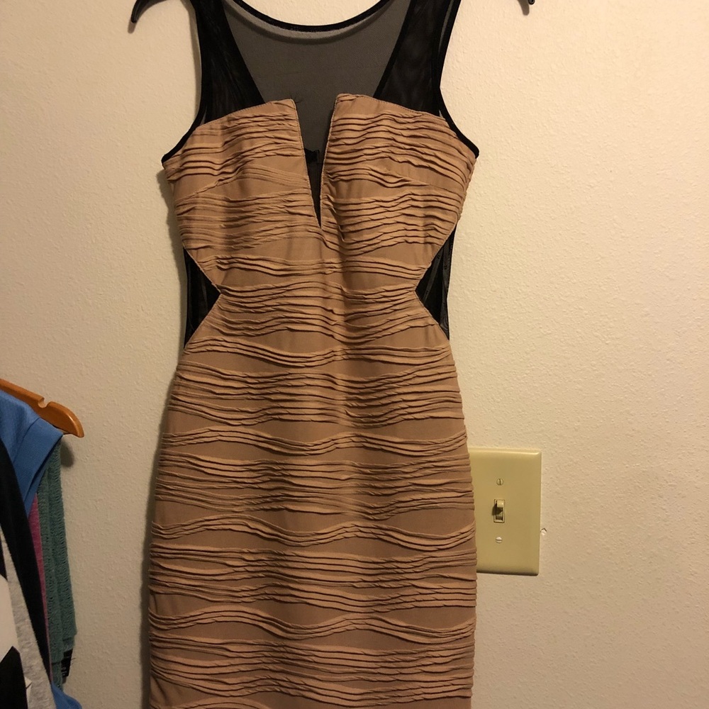 Diamond cut mini dress