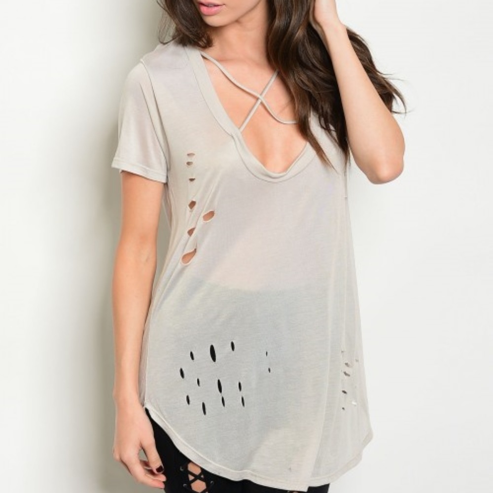 Distressed Basic Tee