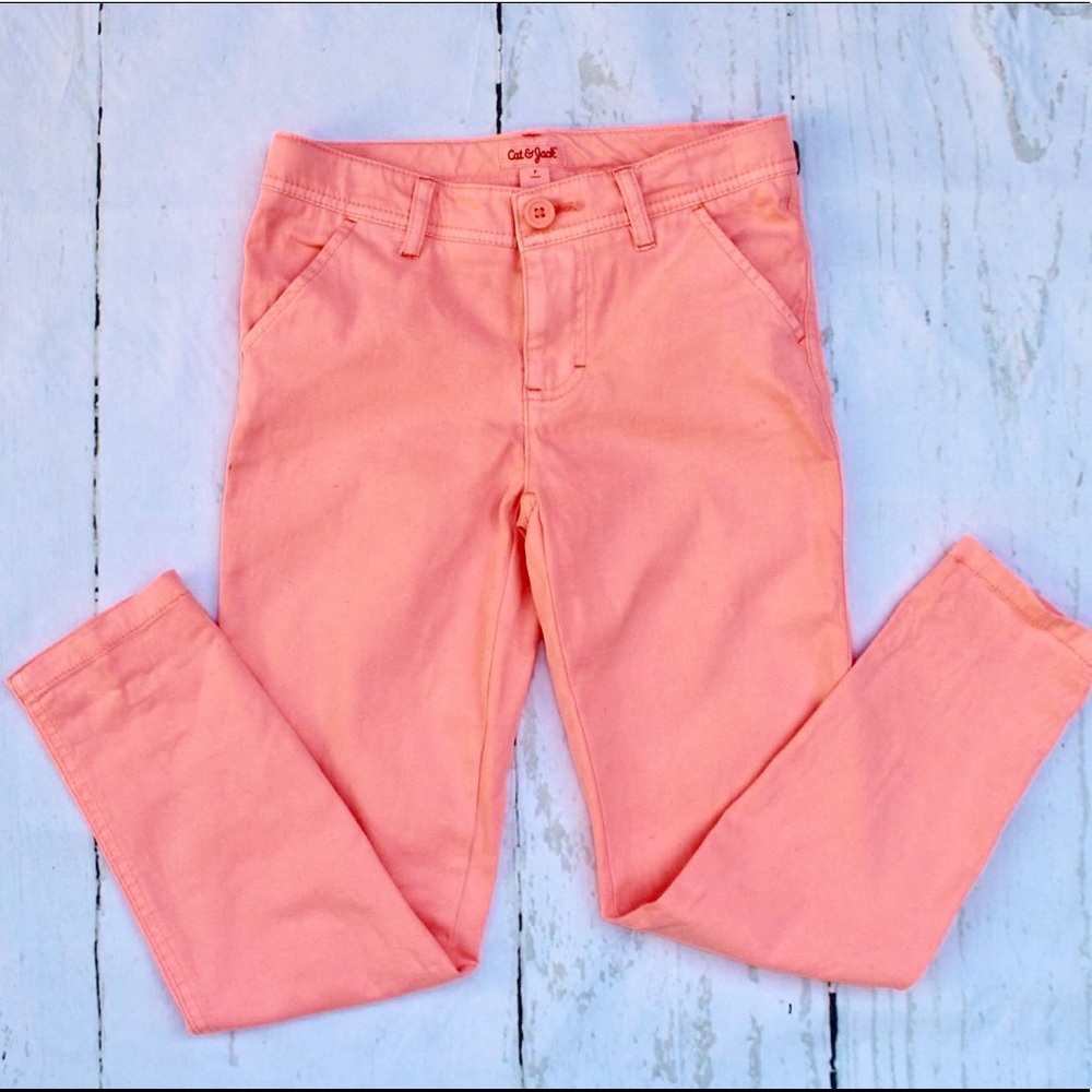 Coral Cat & Jack Girls Pants Size 7 Skinny
