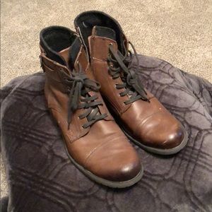 H&M Leather Biker Boots