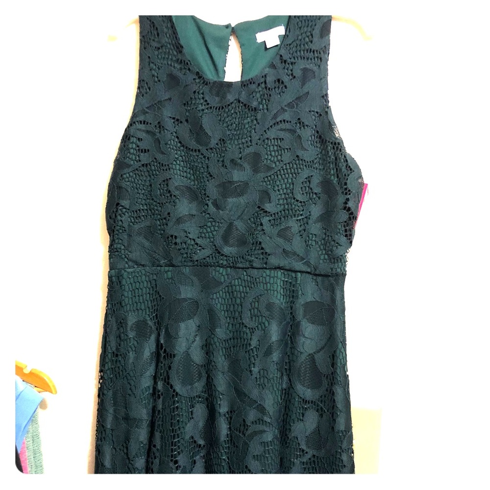NWT Dark green lace dress