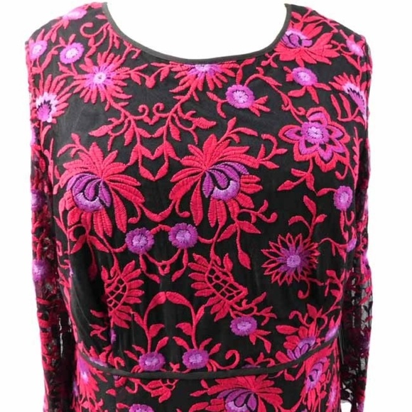 Adrianna Papell Size 22 Embroidered Floral Dress - Picture 2 of 5