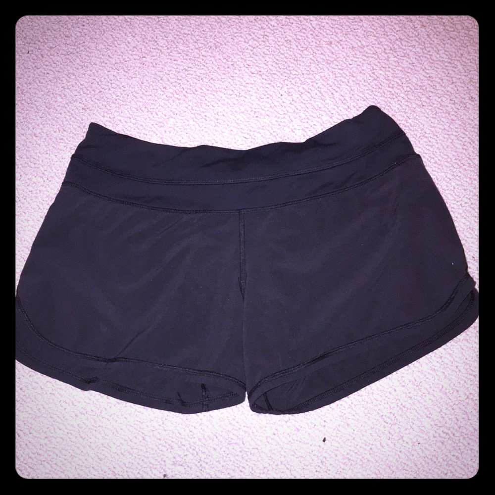 Black Lululemon Athletic running shorts! Size 6!