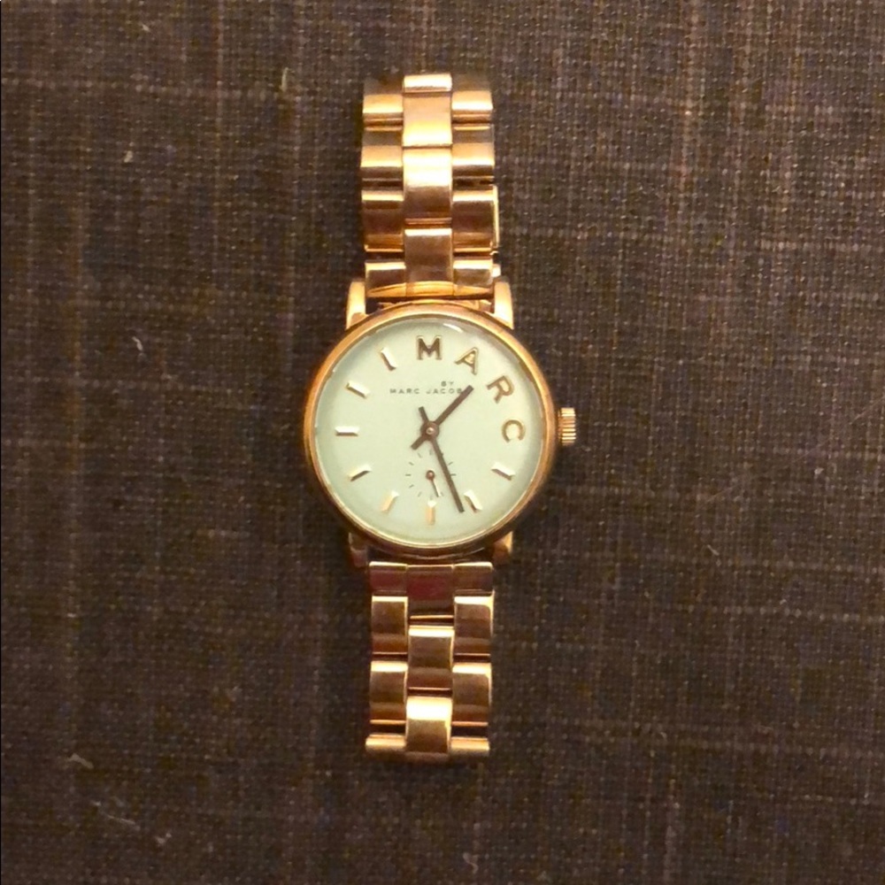 Marc by Marc Jacobs gold watch with green face