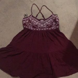 Super Fun Shift Maroon Dress