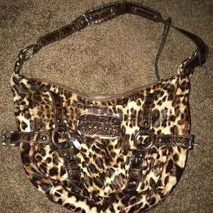 Guess leopard purse