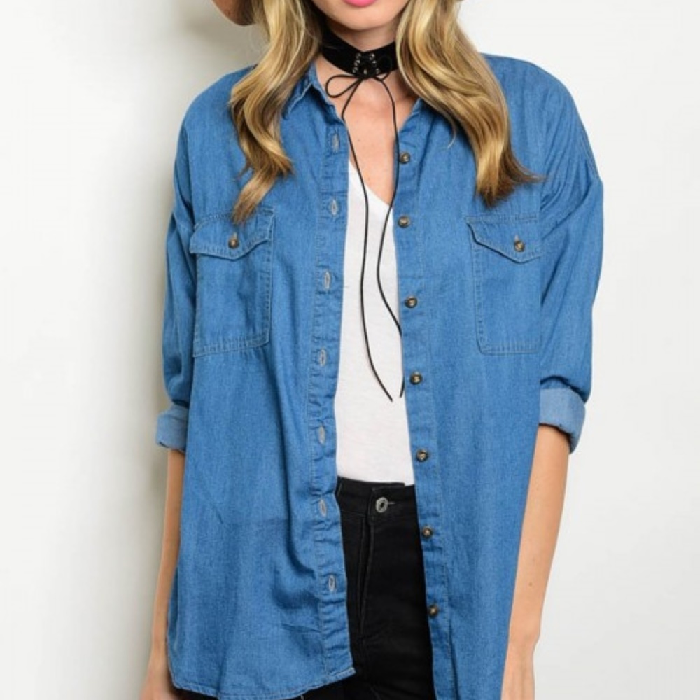 Oversize Denim Button-up