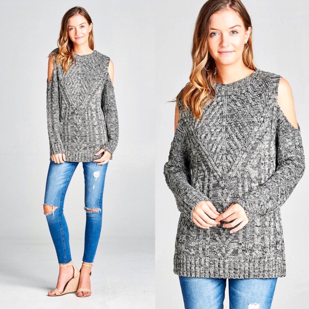 🎁PRICE CUT🎁 Must-Go!! Open Shoulder Knit Sweater - Picture 2 of 2