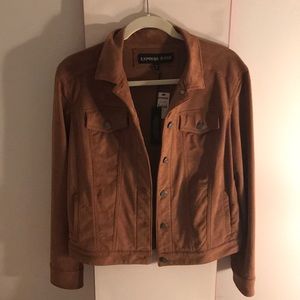 BRAND NEW Express Brown Faux Suede Jacket