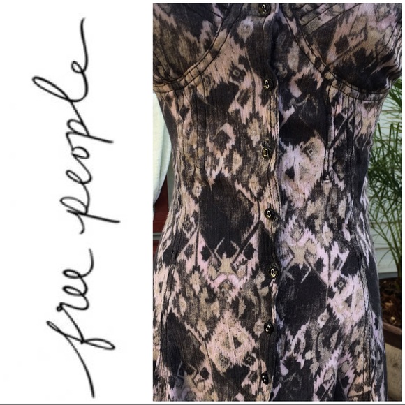 Free People Button Up Dress (XS) - Picture 5 of 8
