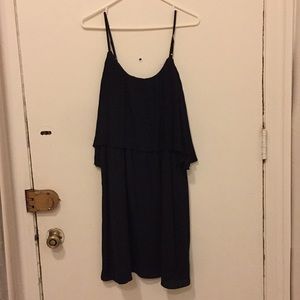 XL Mossimo black spaghetti strap dress with pleats