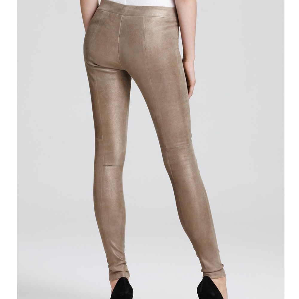 Vince Metallic Leather Leggings