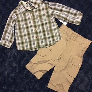 ✨SOLD ✨Button down plaid shirt with pants