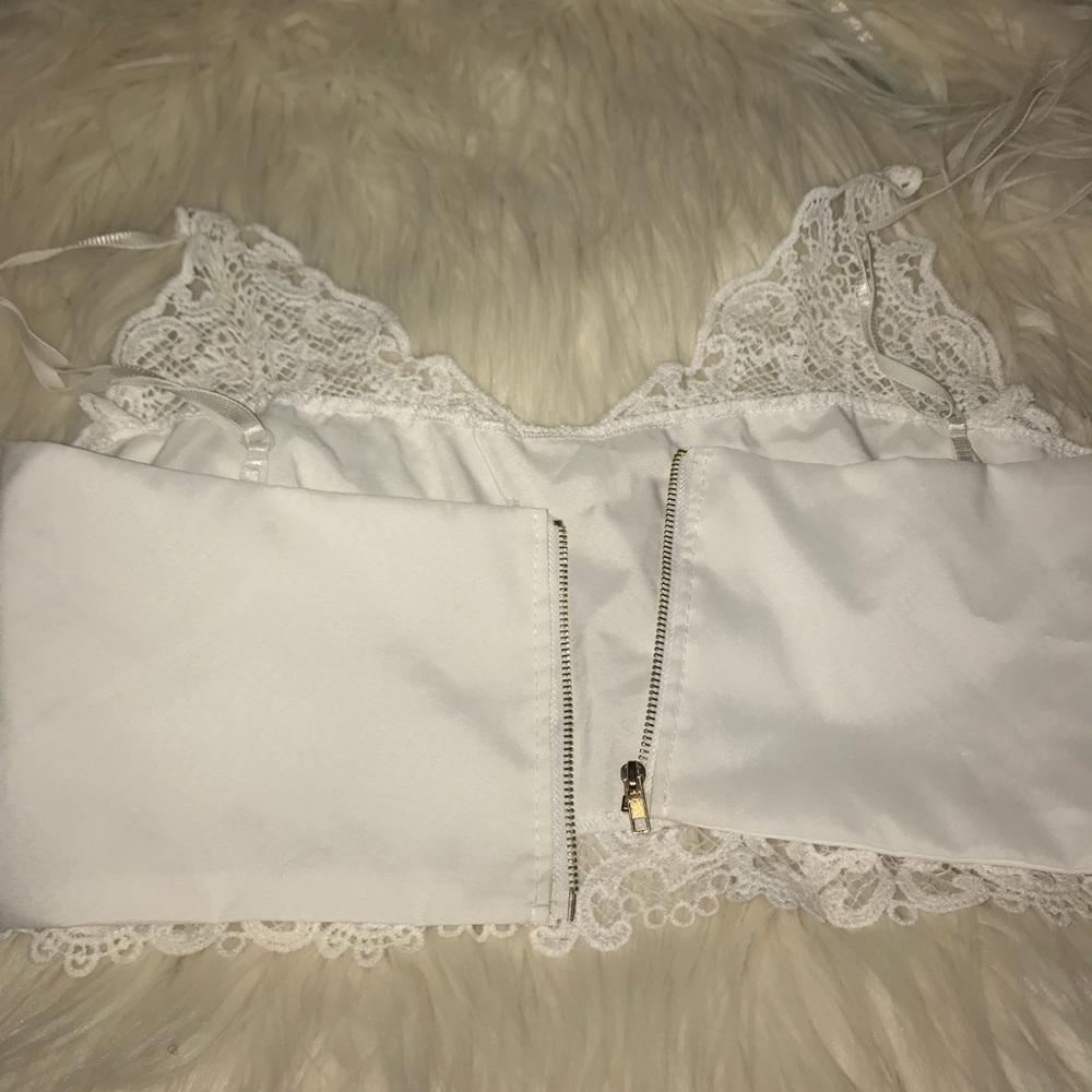White lace bralette