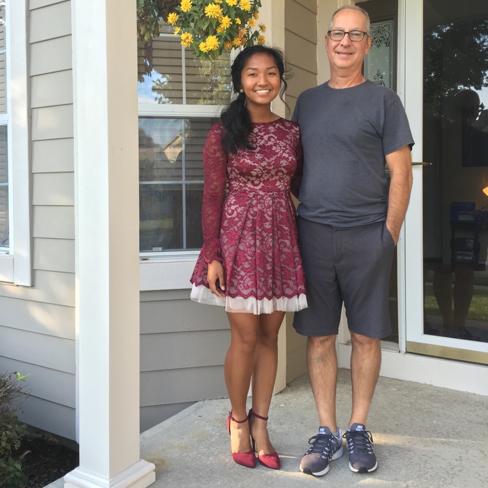 Maroon homecoming dress