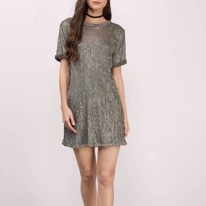 Charcoal Sheer Shift Dress