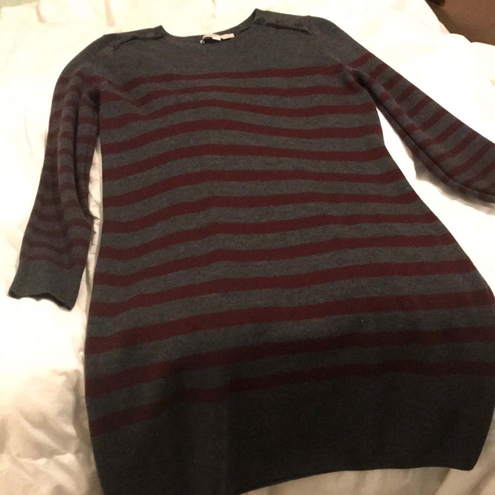 LOFT Striped Sweater Dress