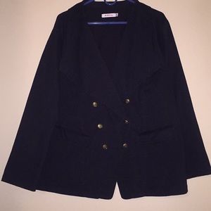 Black faux suede plus size Military Jacket