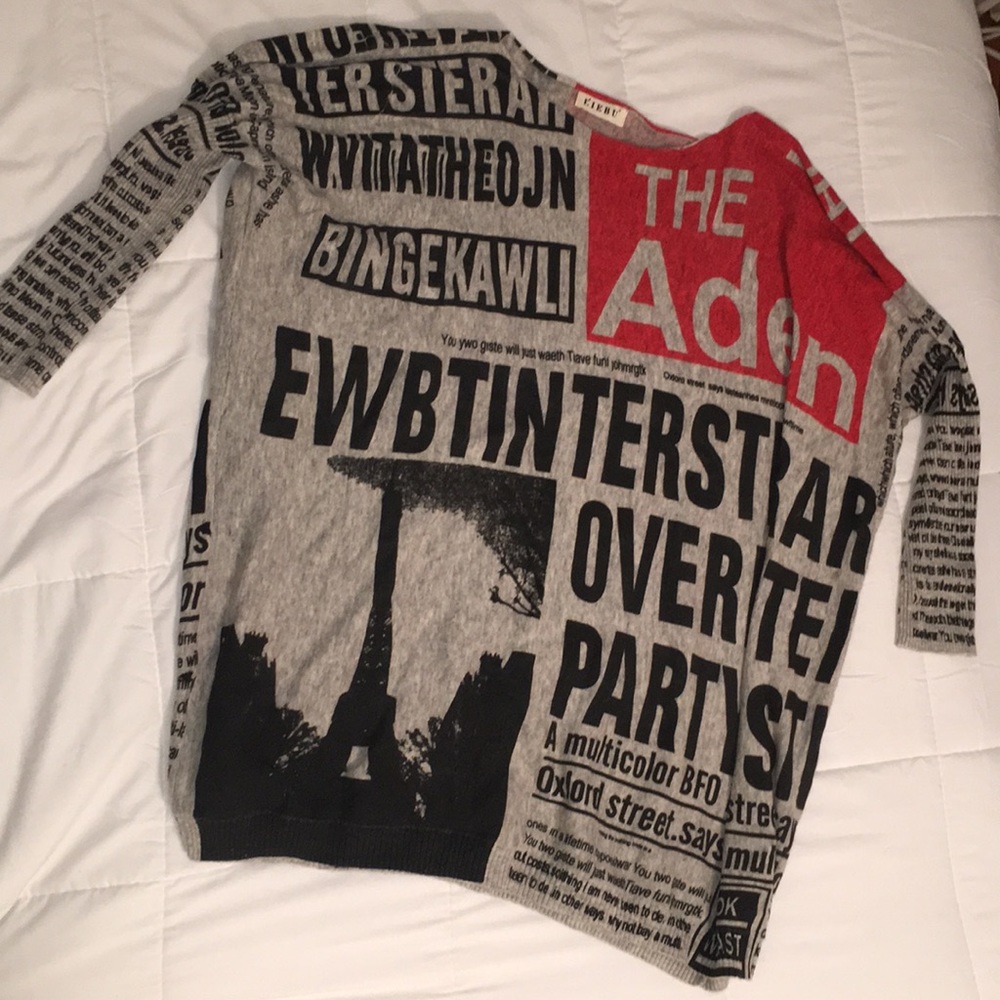 Over-sized "In The News" Sweater Dress