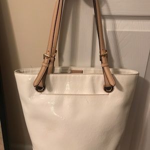Michael Kors Medium Jet Set Tote optic white