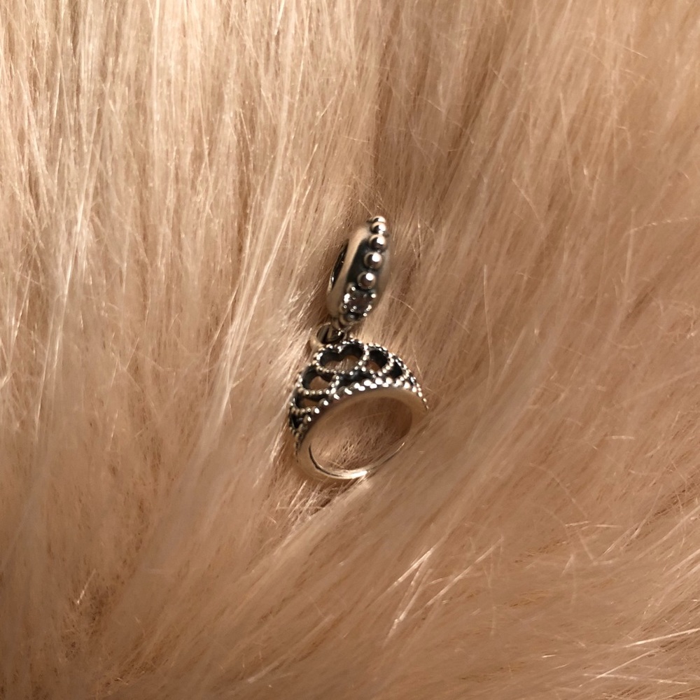 PANDORA Tiara Hearts Dangle Charm