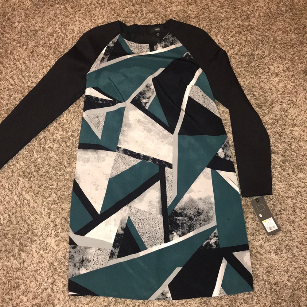 Black and green dress