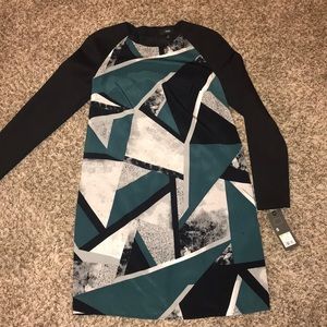 Black and green dress