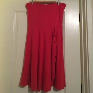 Ann Taylor strapless ruffle dress