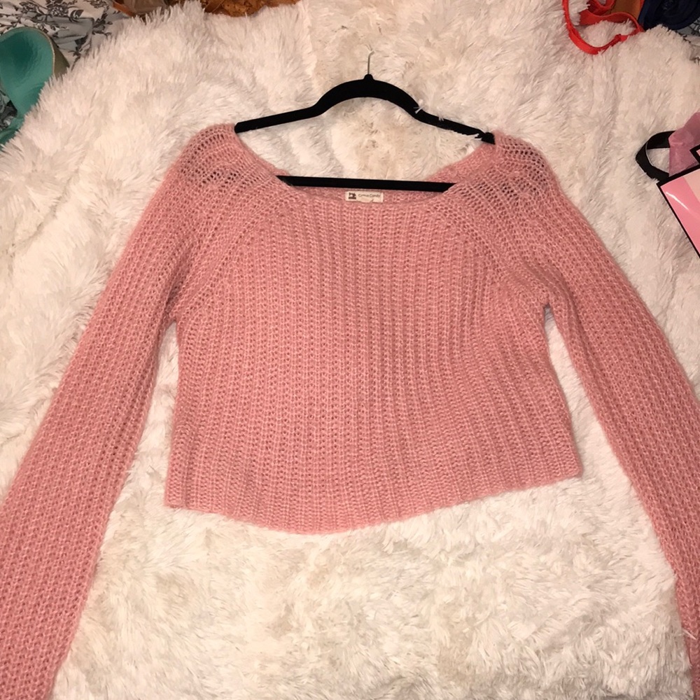Cotton candy pink sweater top