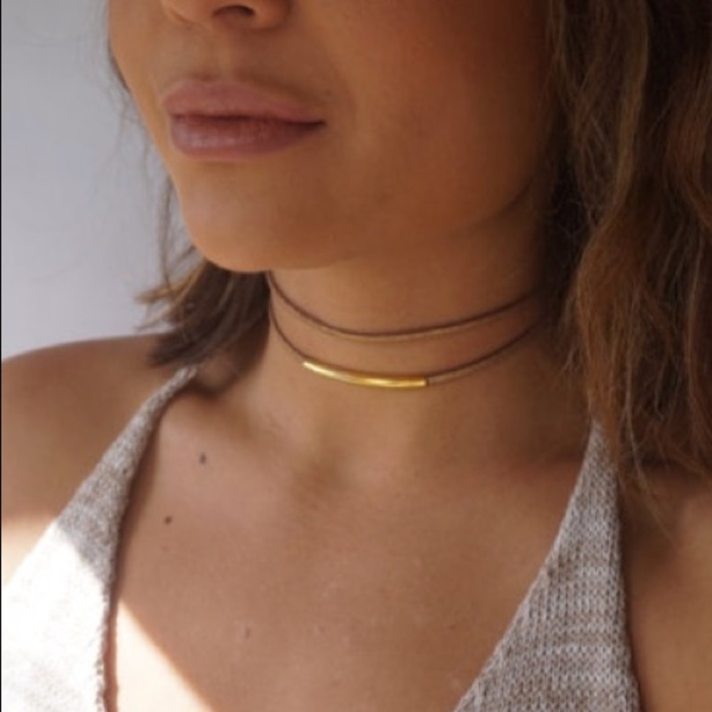 Faux Suede Wrap Choker