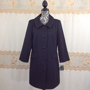 Apostrophe Misses Brocade Coat Jacket Black Sz L
