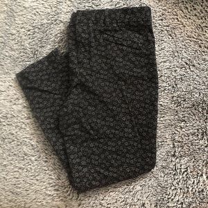 GAP Black Skinny Pants with White Snow Print