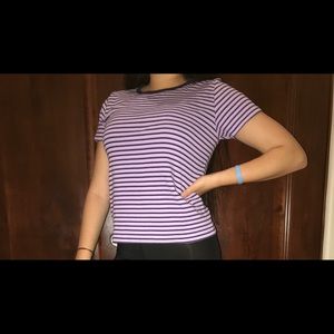 Ralph Lauren Sport, purple and black crew neck.