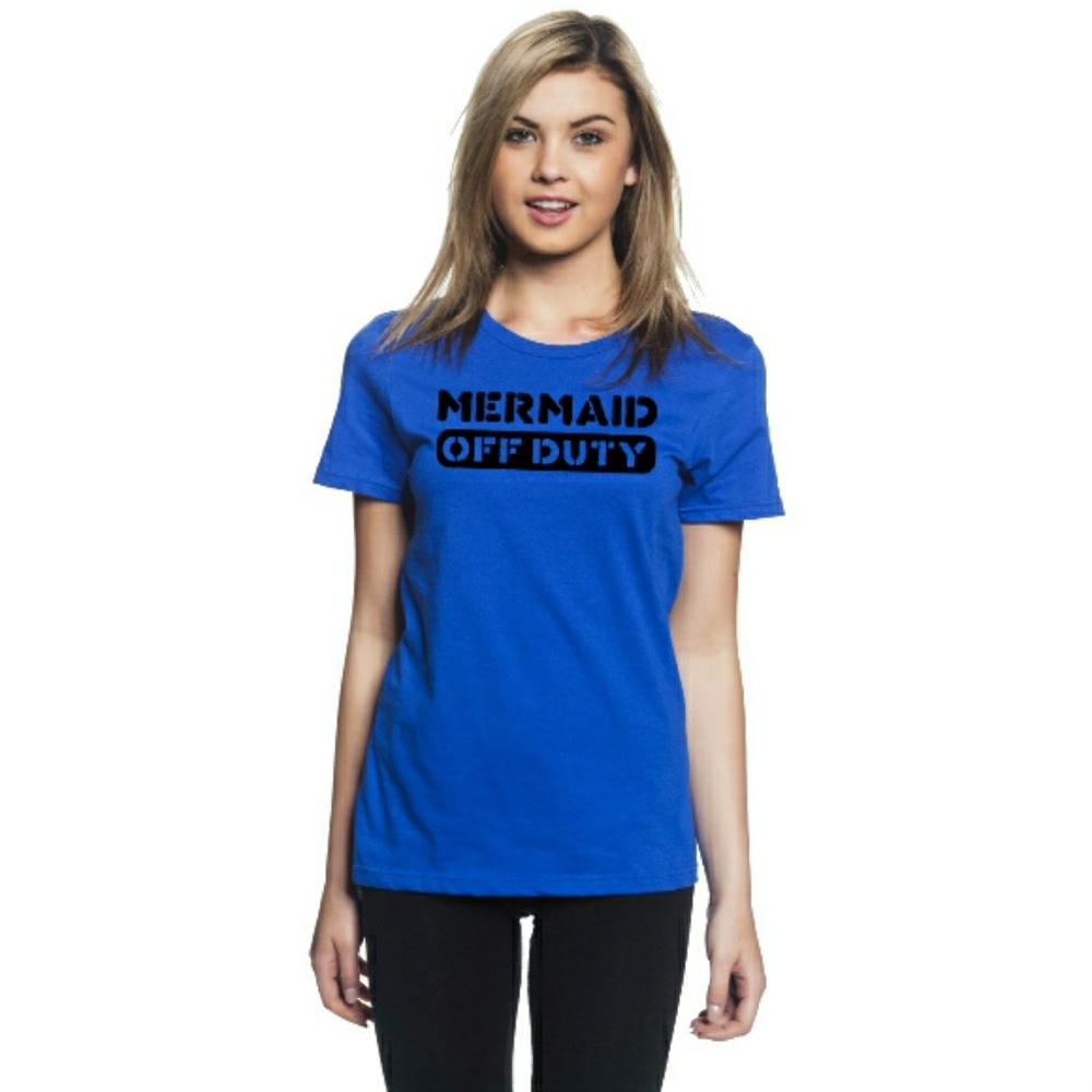 (10 Colors) Mermaid Off Duty Women's Fitted Tee