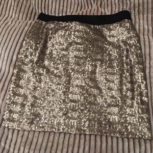 Old Navy Gold Sequin Skirt