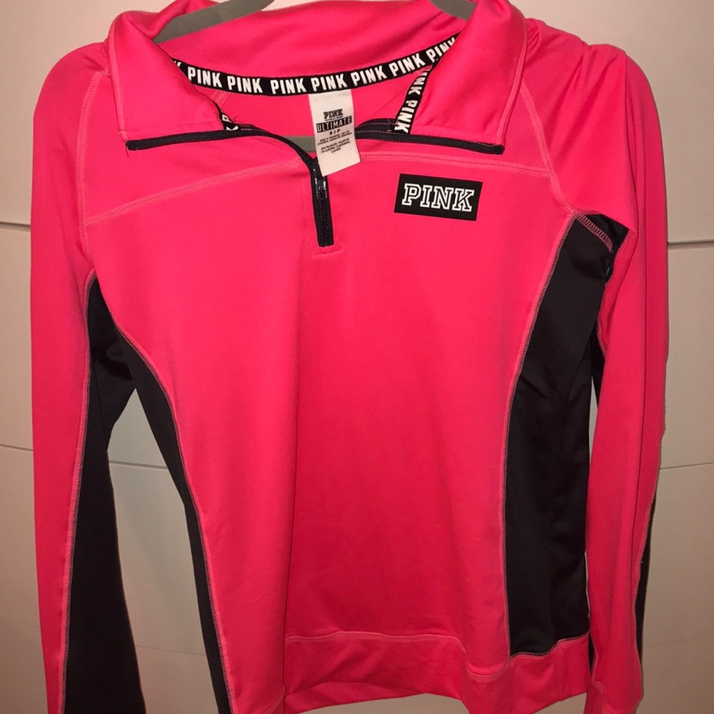 Neon pink PINK Victoria’s Secret Quarter Zip