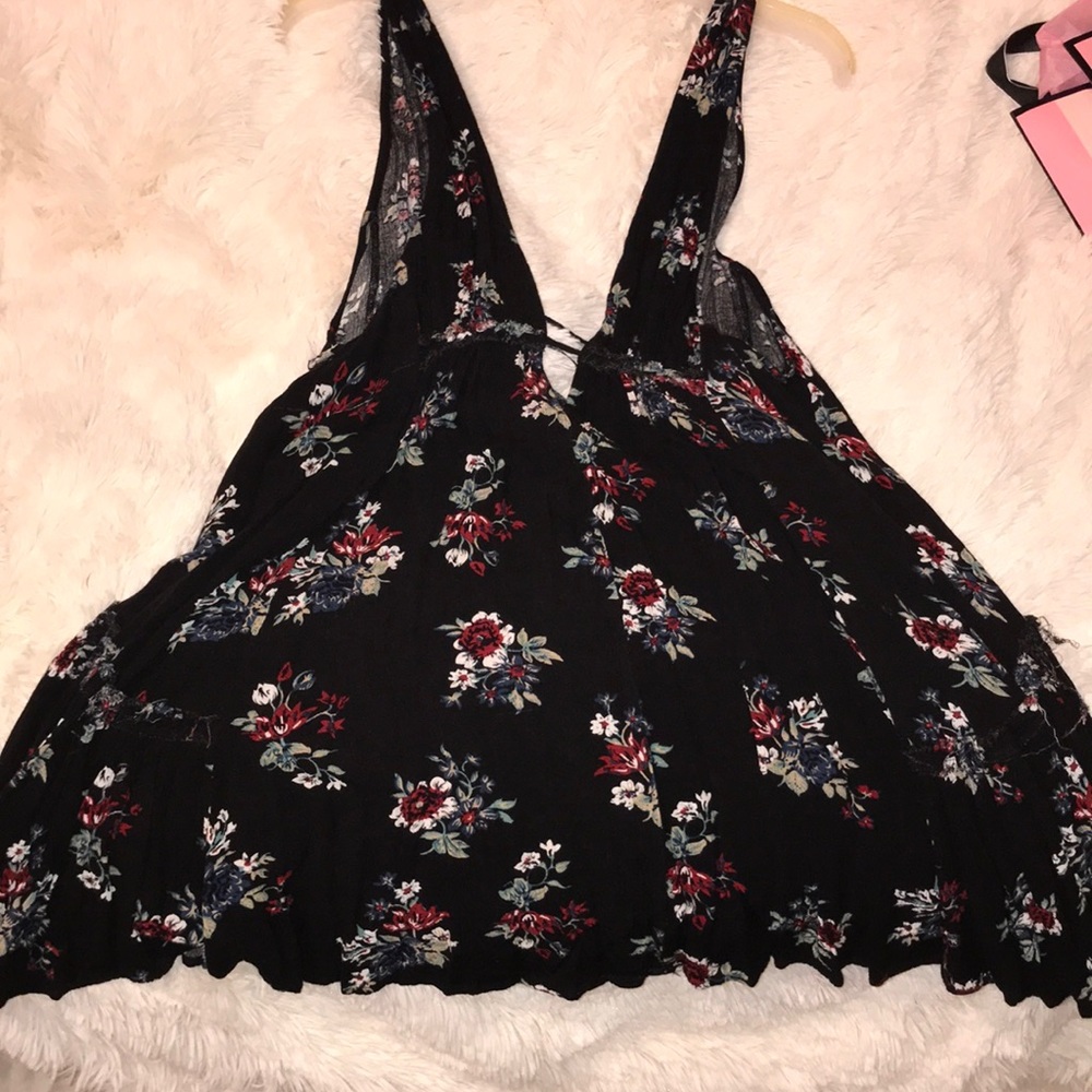Black floral dress