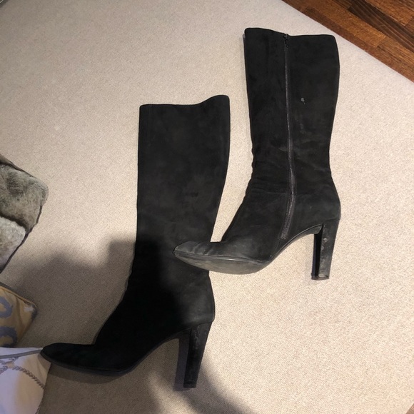 Stuart Weitzman black suede boots - Picture 2 of 5