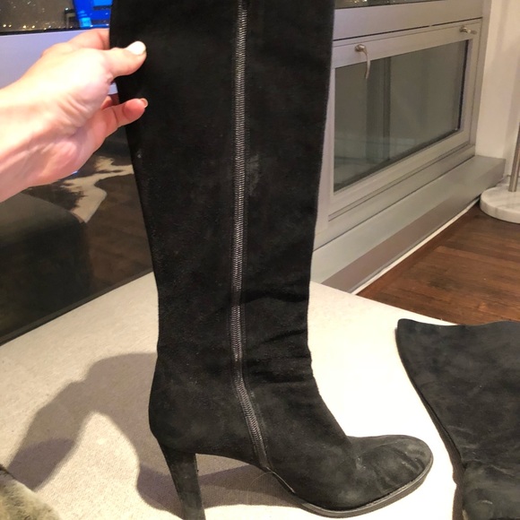 Stuart Weitzman black suede boots - Picture 3 of 5